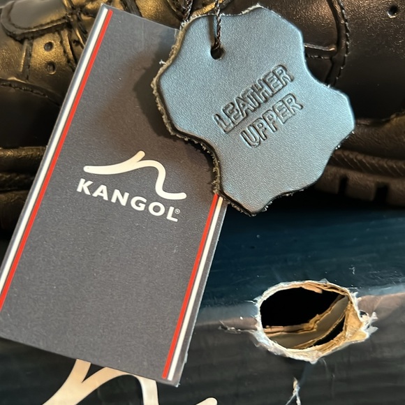 Kangol Shoes Toddler Size 11 Black Leather Velcro‎ Closure Borden Val - Picture 8 of 8